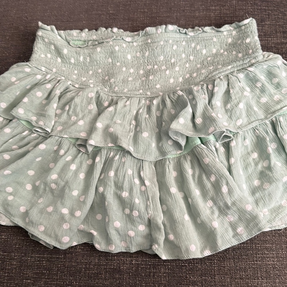 Mustard seed, boutique, mint green polkadot skirt